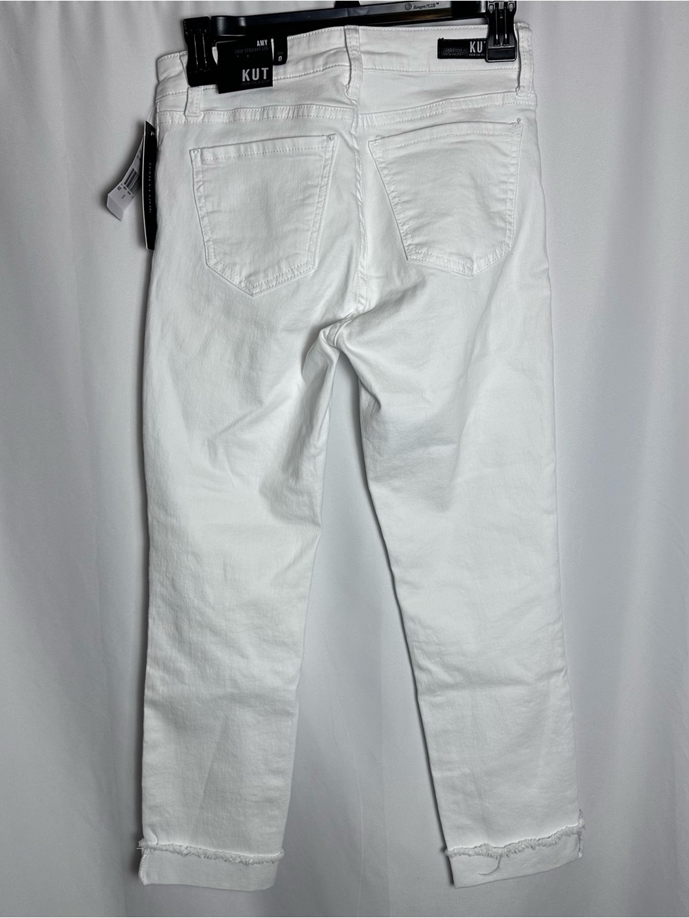 KUT from the Kloth Amy Crop Straight Leg White Jeans NWT size 0 - Picture 2 of 13